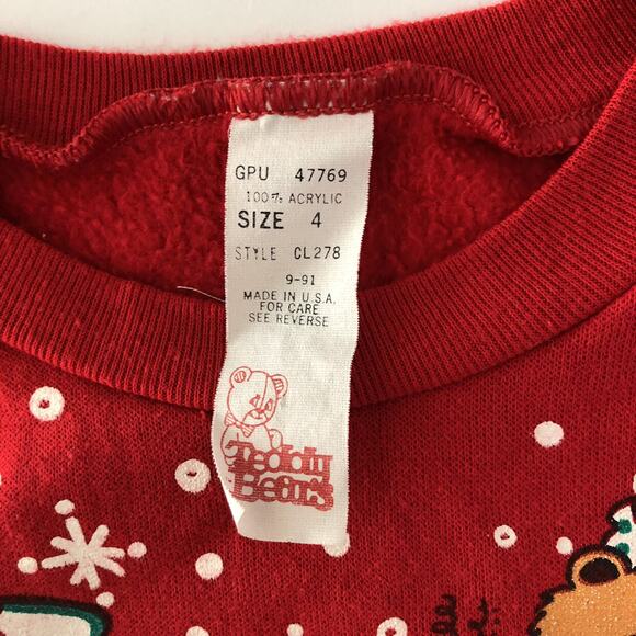 Vintage Teddy Bears Christmas Sweatshirt - Picture 6 of 8